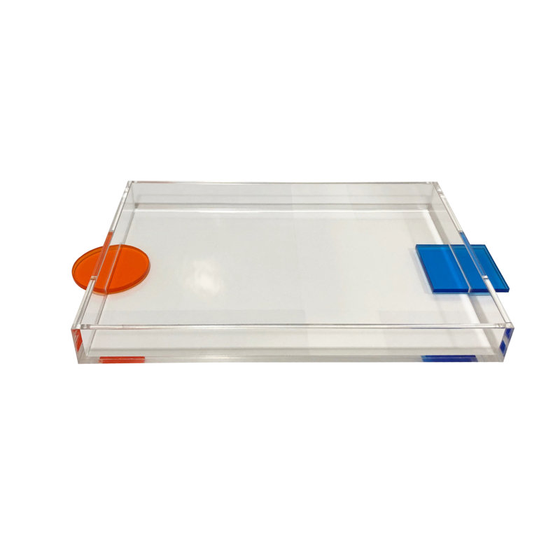 Plateau de coiffeuse Federica, Orange / bleu