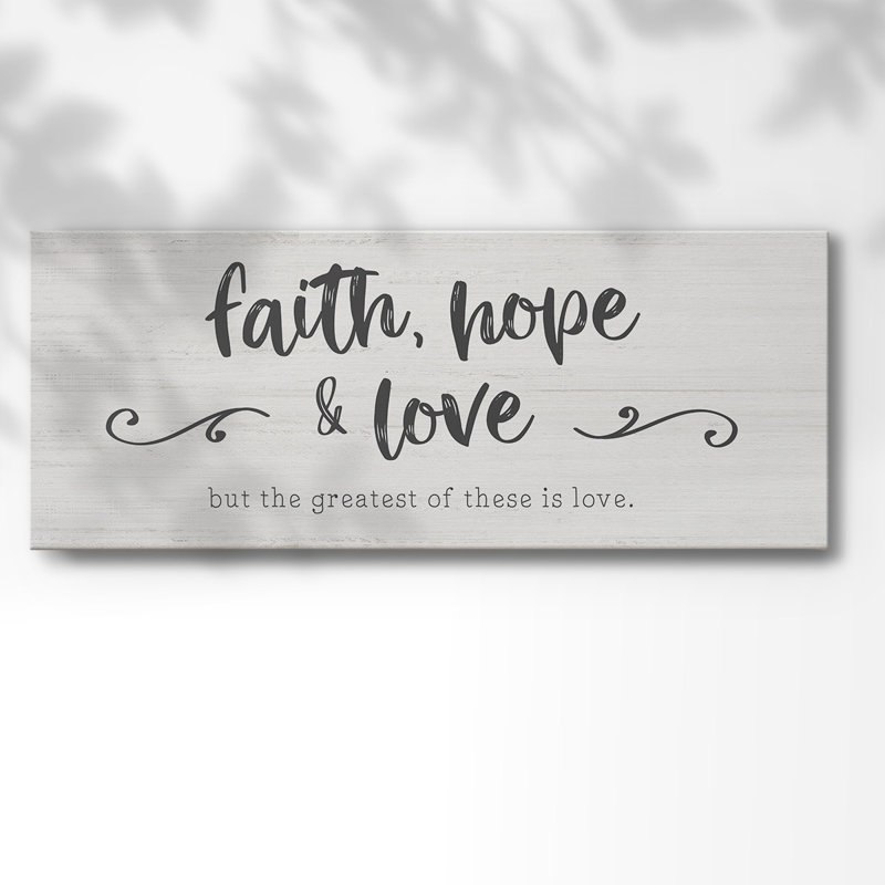 «Greatest Is Love», H 24 po x l 60 po x P 1,5 po