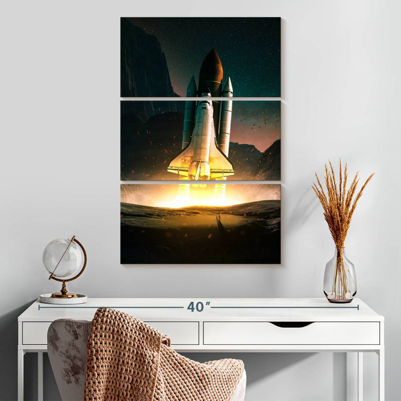 Navette spatiale fantastique, H 32 po x l 20 po