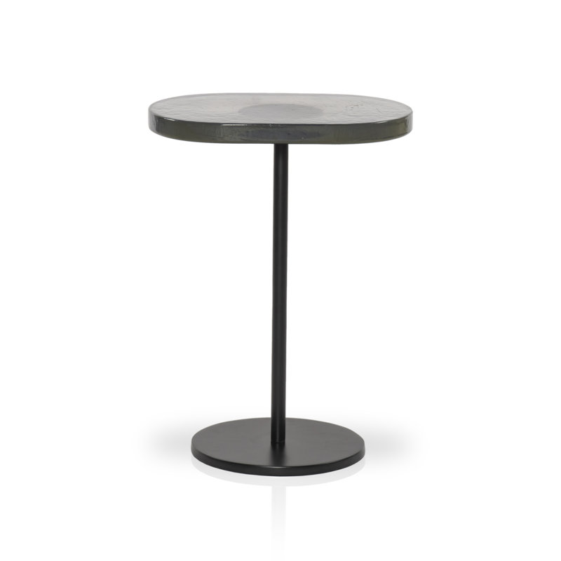 Vinia Glass Top End Table