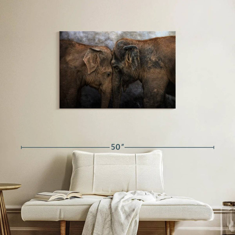 «Brampt Elephant Young Love», H 24 po x l 36 po