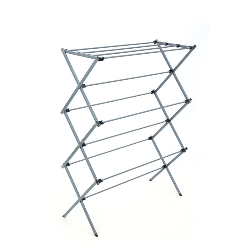 Avali Free-Standing Metal Foldable Drying Rack, Silver