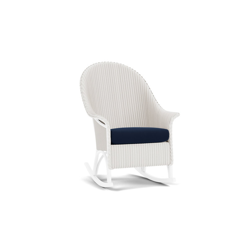 Loom Outdoor Rocker Chair, Decorline Navy, White