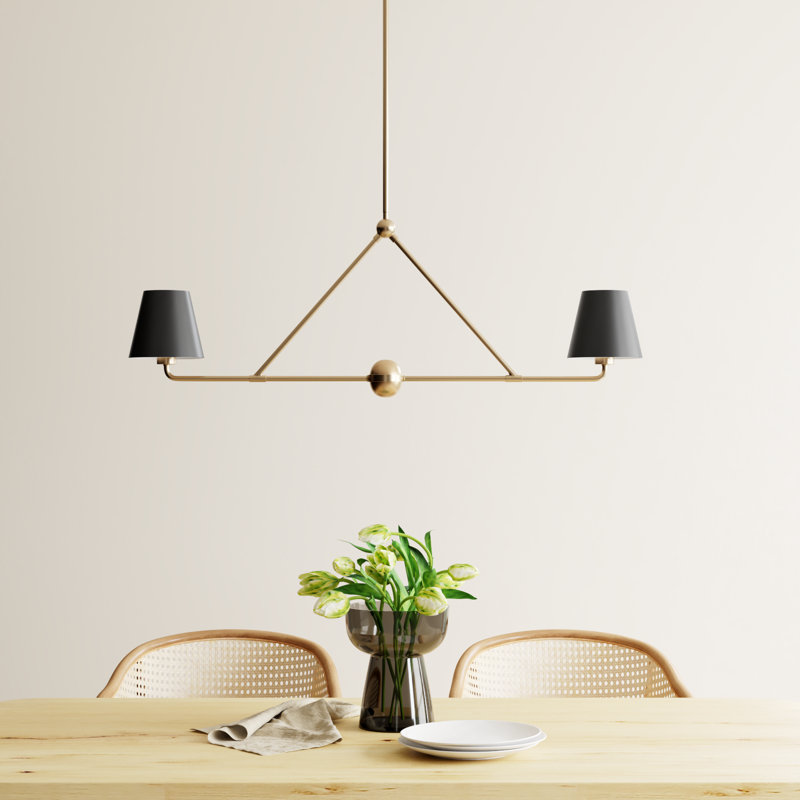 Kinston 2 - Light Dimmable Linear Chandelier, Gold