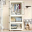 Armoire portative à 4 cubes avec portes magnétiques et tringle