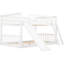 Lit double superposé blanc - Conception fonctionnelle pour votre chambre à coucher avec structure durable