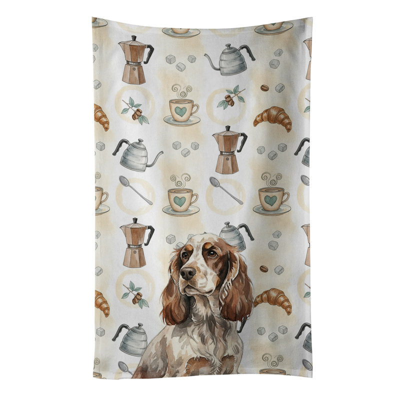 Serviette de cuisine Coffee Bar, Foie rouan anglais Cocker Spaniel