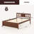 Bed Frame w/ Headboard Wood Slat Support No Box Spring Needed-841025709-841025699