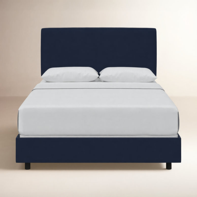 Marquise Upholstered Standard Bed, California King, Classic Ink Performance Velvet