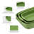 Rectangular Ceramic Baking Dish Set, 3 Pack (Green)