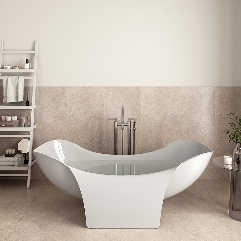 Baignoire autoportante 67 po avec plateau interne 67 po Streamline