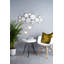 Mikara 2 Light Table Lamp Polished Chrome Marble Effect Glass