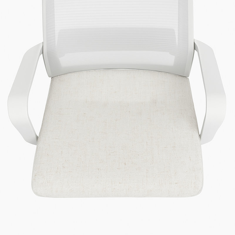 Nikyia  Ergonomic Mesh Office Task Chair with Deep and Wide seat, Ivory