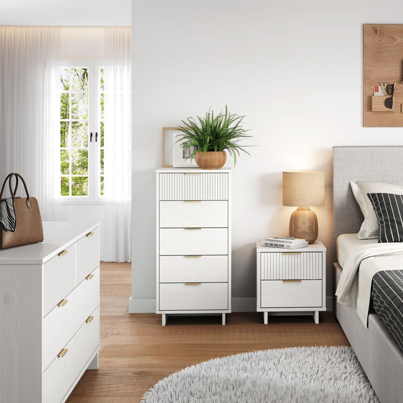 Ensemble de chambre à coucher 3 pièces Granville, Blanc