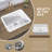 24" L x 19" W Rectangular White Fireclay Undermount Kitchen Sink with Basket Strainer and Sink Grid
