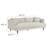 Zoya Down Filled Overstuffed Sofa And Ottoman Set In Heathered Weave Ivory-93235880