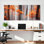 «Autumn Forest Landscape», ensemble de 3 reproductions d'art sur toile tendues sur toile