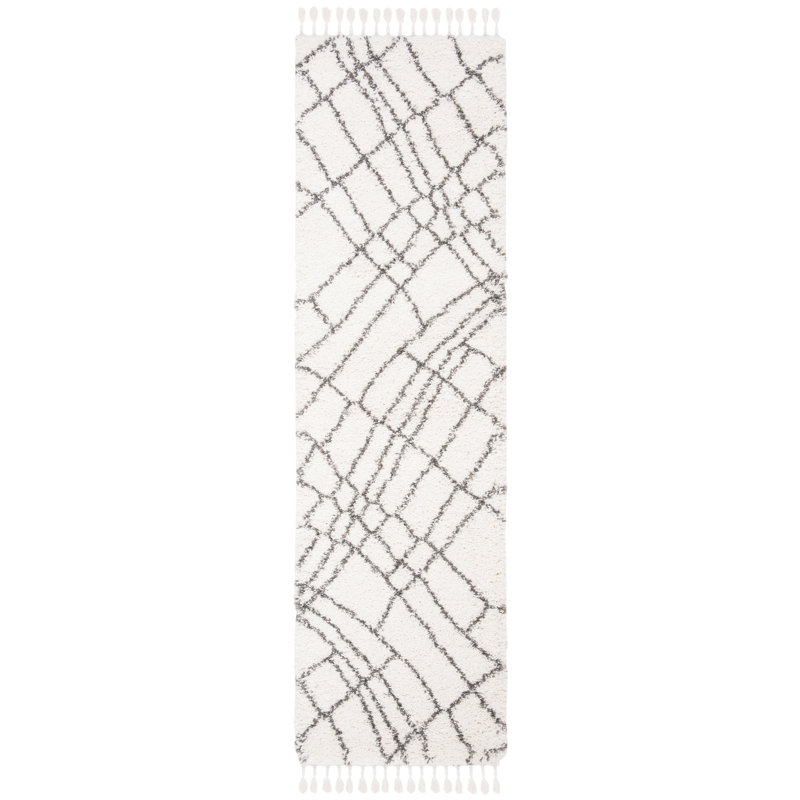 Tapis à poils longs Imraan, Tapis de couloir 2 pi 2 po x 8 pi