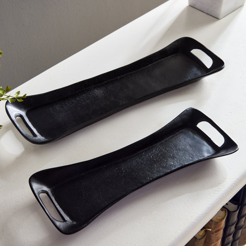Aluminum Decorative Tray, Black