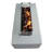 Rectangular Concrete Propane Fire Pit Table with Fiber Reinforcement