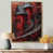 Toile avec cadre flottant or