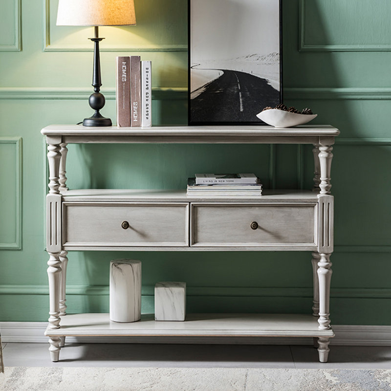 Solid Wood Rectangular Entryway Cabinet, 34.65" H x 55.12" W x 13.78" D, Gray