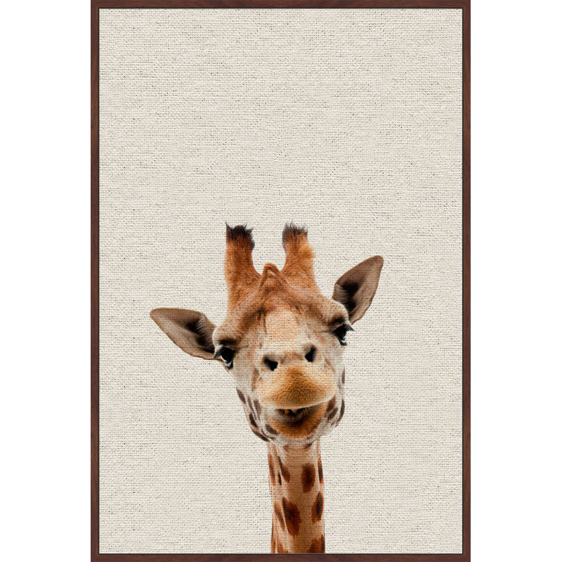 Curious Giraffe - Drawing on Canvas, 61cm H x 41cm W x 4cm D