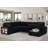 Shariff U-Shaped Corduroy Sectional Sofa with Pull-Out Bed, Storage Chaise Lounge & Open-Storage Armrest-1393648721