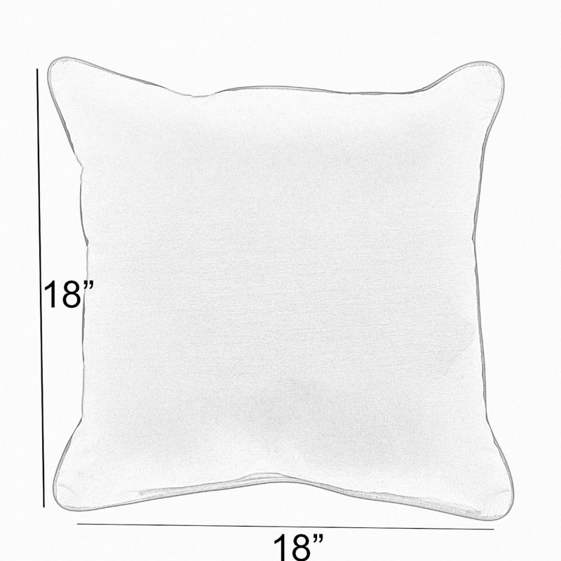 Gardenia Seaglass Floral Indoor/Outdoor Reversible Throw Pillow, 18" x 18" 