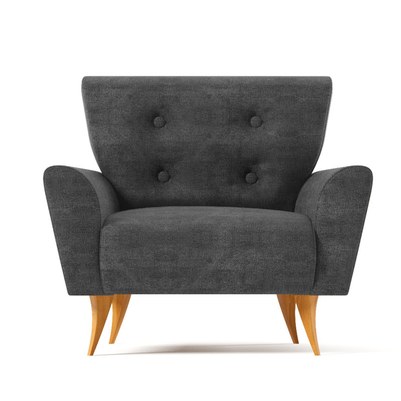 Avalon Upholstered Armchair, Dark Grey
