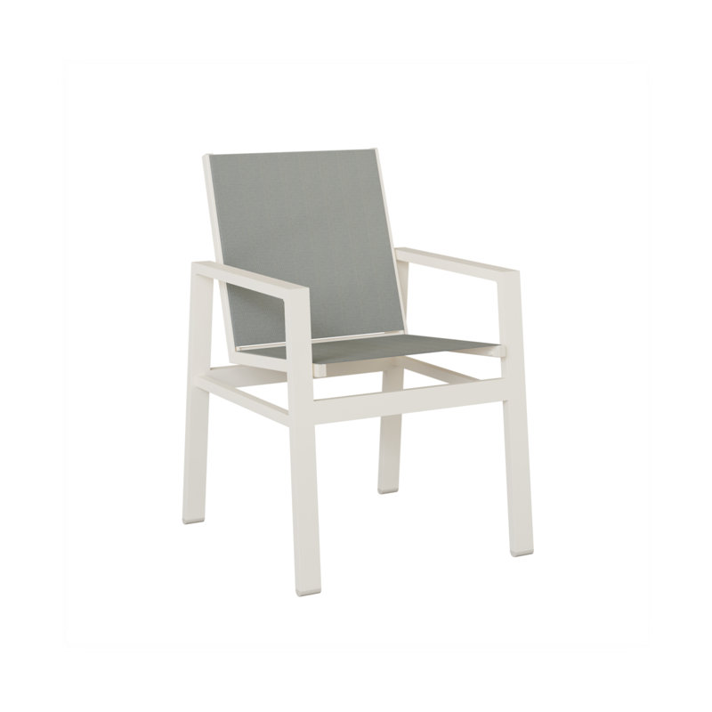 Chaise berçante Vida de Berlin Gardens, Ardoise Nova, Aluminium blanc mat