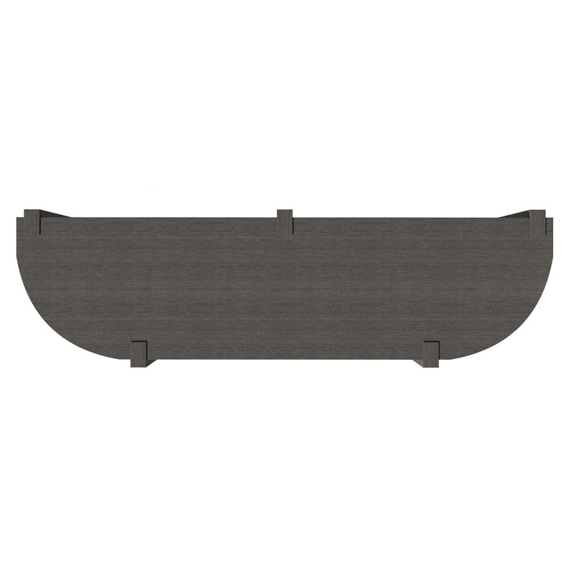 Gray Wood and Metal Modern Console Table with Storage