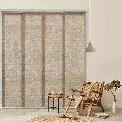 Sharmaine Jute Adjustable Sliding Panel Track Sheer Vertical Blind