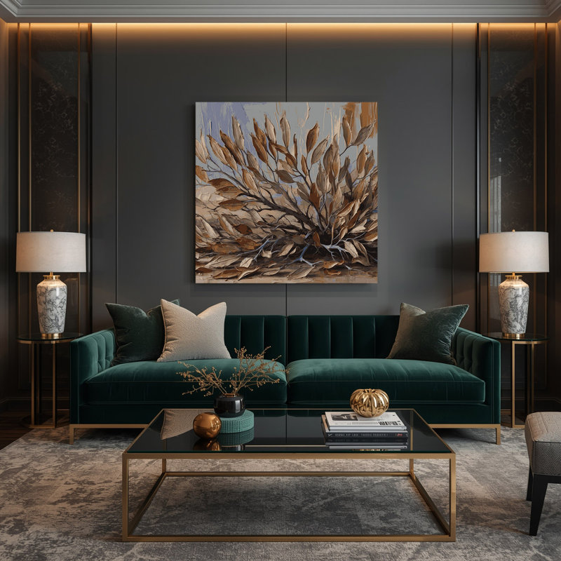 «Southwestern Plants Four Wing Saltbush 165», art mural sur toile grise, H 8 po x l 8 po