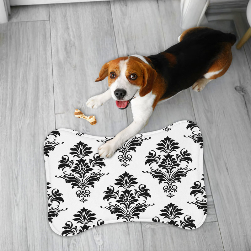 Motif rétro - tapis d'alimentation en os 1 pièce, 14"