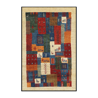Tapis beige/brun/gris contemporain