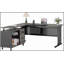 Bureau de direction en L de 63 pouces avec classeur, grand bureau moderne avec tiroirs, tablettes et rangement, poste de travail en coin pour la maison et le bureau