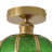 1-lamp green glass dimmable iron Flush Mount light