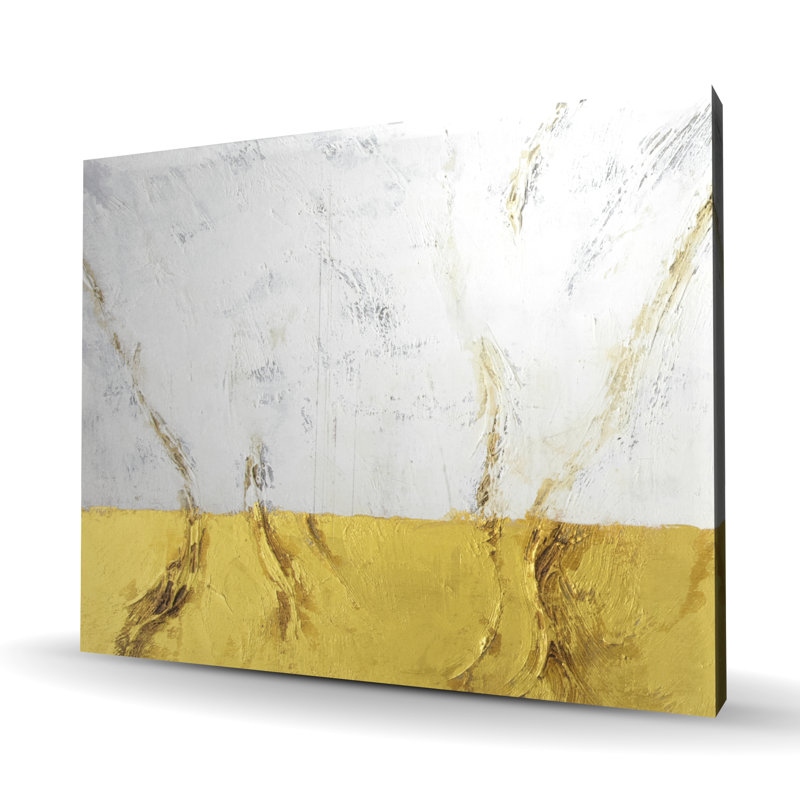 Golden Shine - Gold Abstract Canvas Art for Home Decor