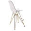 Tabouret Bagimont de 29,5 po de hauteur - Tabouret de bar Mid-Century lustré moderne avec base en chrome doré poli-1610762255