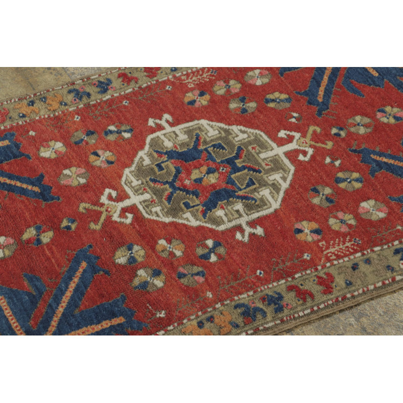 One-of-a-Kind 1'10"x3'6" Hand Knotted Area Rug
