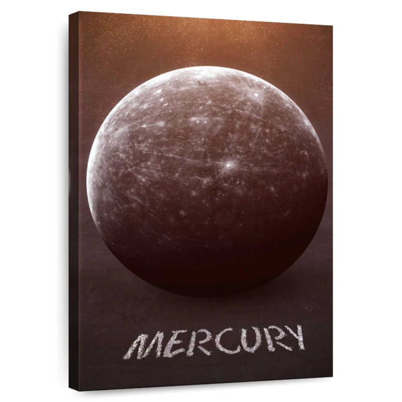 Oberle Chalk Drawn Mercury, 39" H x 26" W