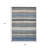 3' X 5' Denim Blue Beige And Taupe Striped Washable Indoor Outdoor Area Rug