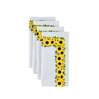 Polyester Floral Square Napkin