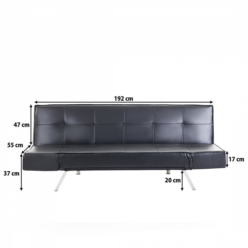 Faux Leather Sleeper, Black