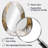 Gold and White Abstract - White Oval Wall Mirror Decor-2075804153
