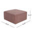 Repose-pieds carré rembourré (y compris le repose-pieds)-61130396