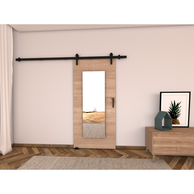 Stennis Veneers Sliding Doors, 205cm H x 86cm W x 1.6cm D, Sonoma Oak