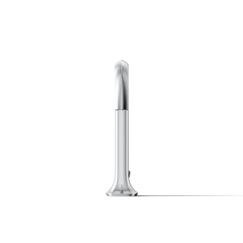 Occasion Sink with Cane Design Single Hole Bathroom Faucet with Drain Assembly, Polished Chrome