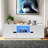 Modern High Glossy Rectangle Coffee Table With 2 Cabinets, One Drawer, 16 Colour Led Lights And An Open Shelf-745390805